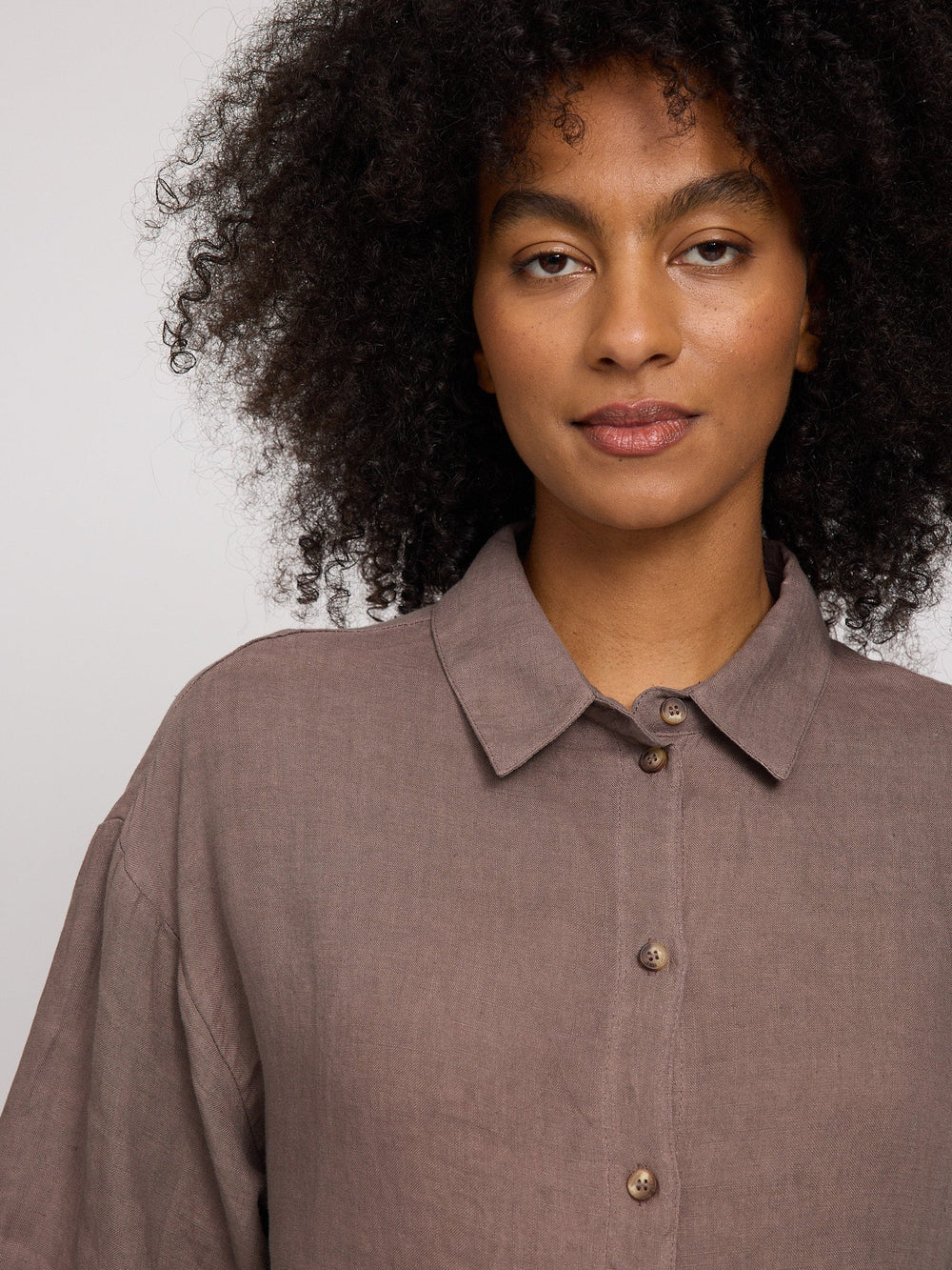 Linen Shirt Dress - Seagrass
