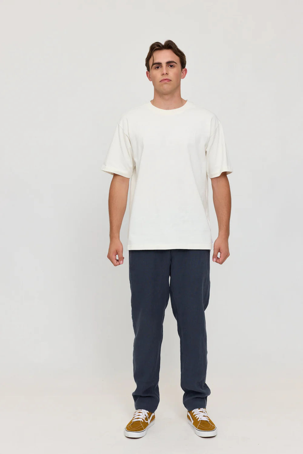 Regular Linen Pants - Ink Blue