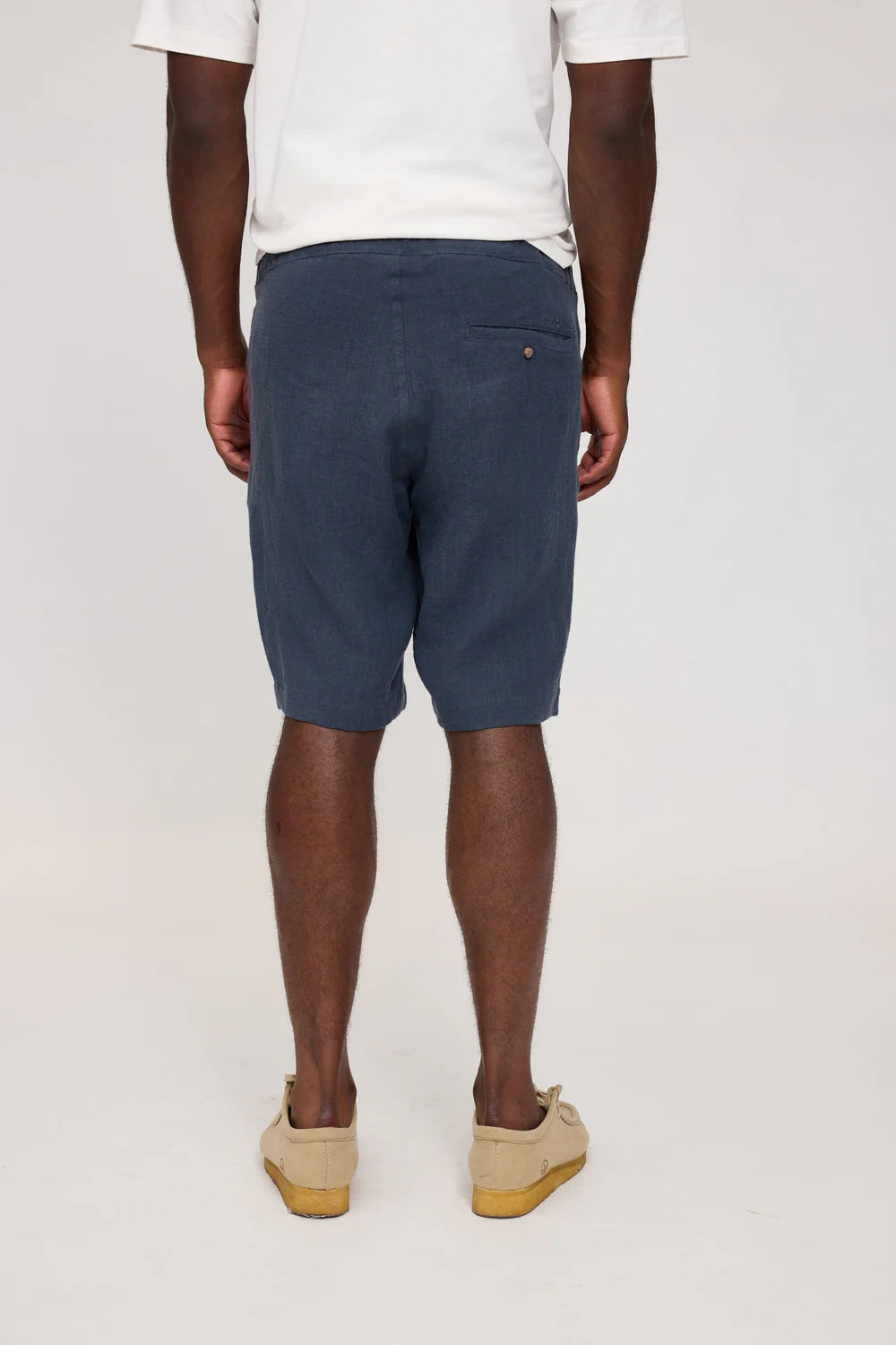 Regular Linen Shorts - Ink Blue