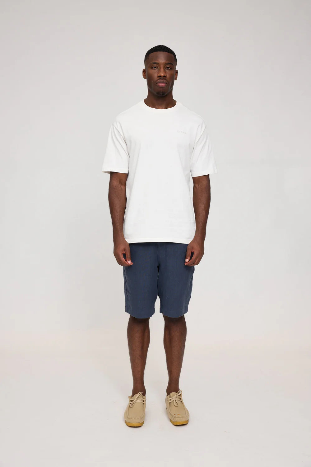 Regular Linen Shorts - Ink Blue