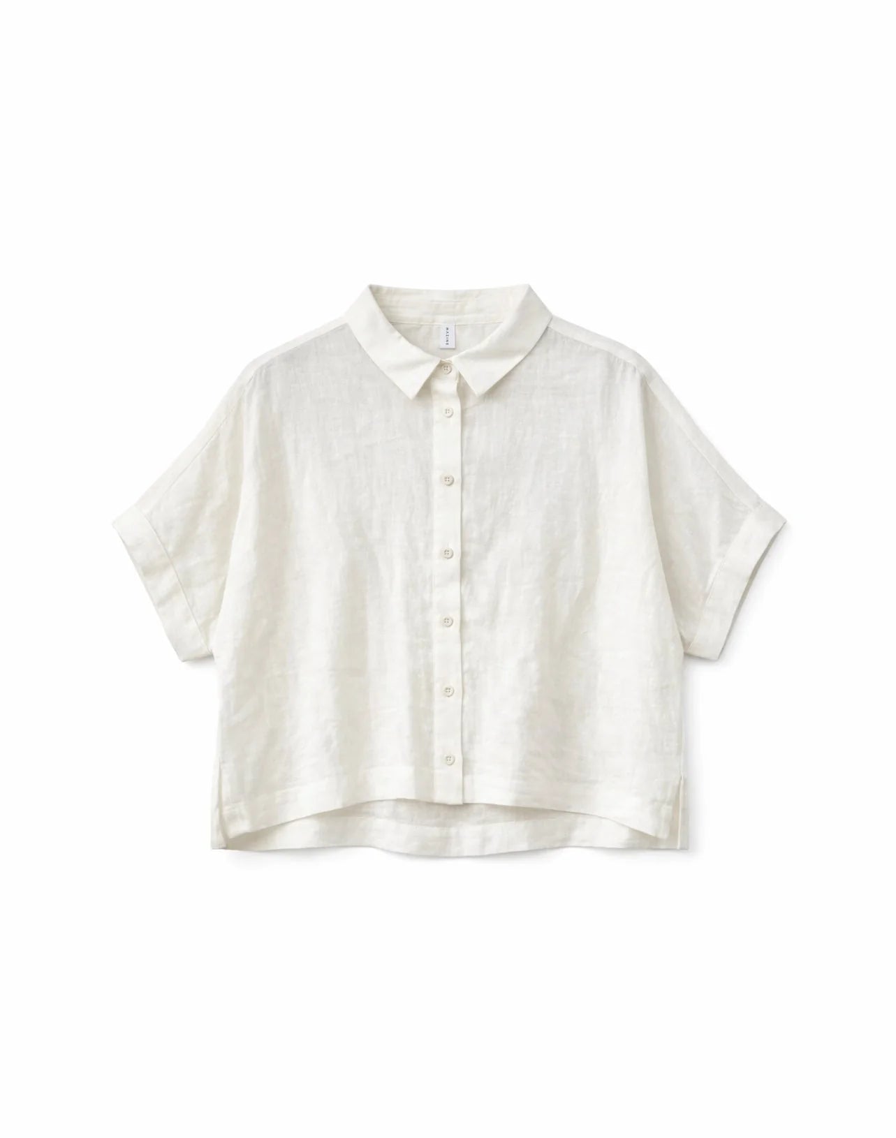 Short Sleeve Linen Shirt - Bright White