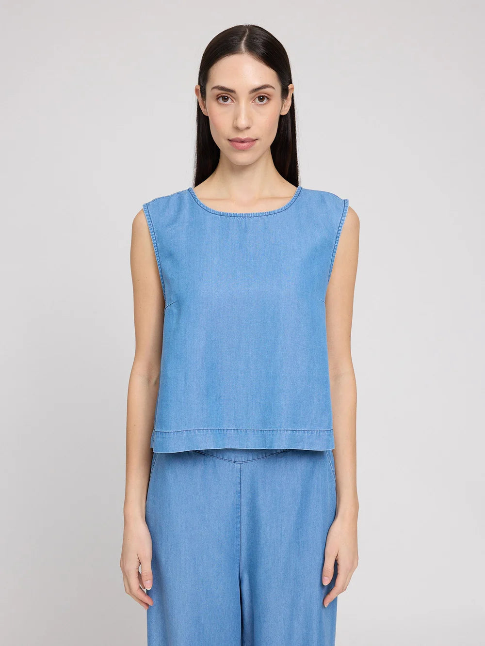 Tencel Top - Dark Blue Wash