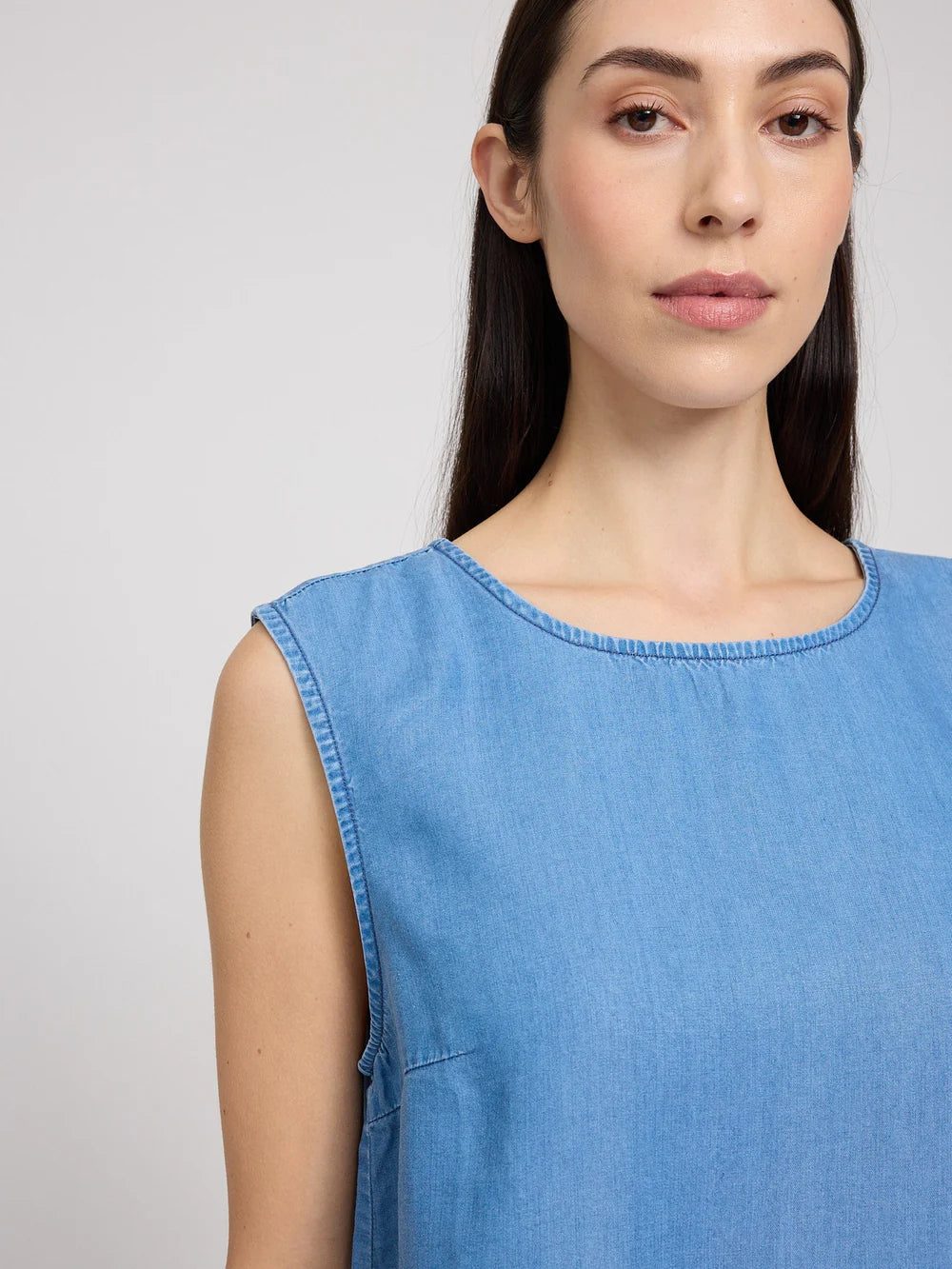 Tencel Top - Dark Blue Wash