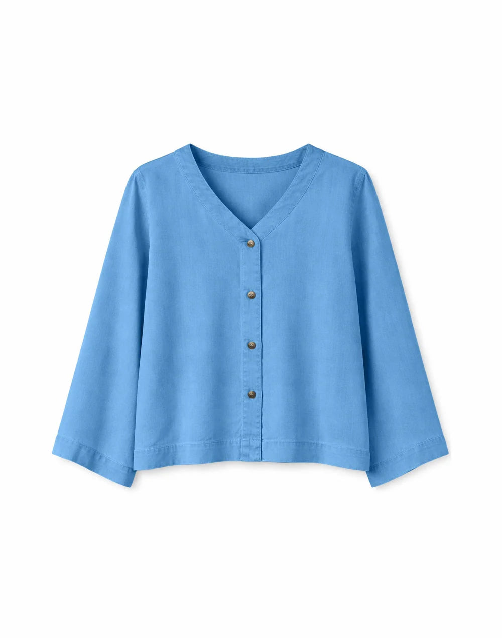 V-Neck Tencel- Blue Wash
