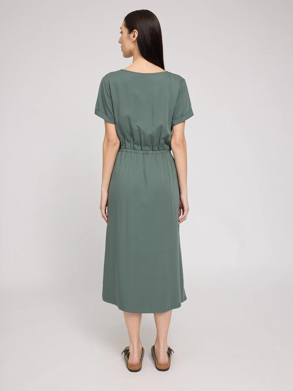 Viscose Midi Dress - Bottle