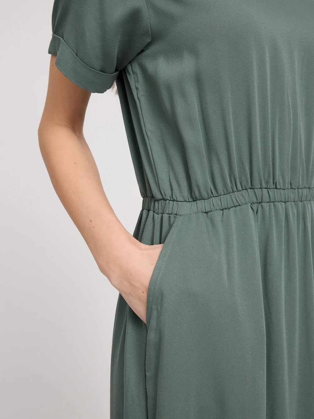 Viscose Midi Dress - Bottle