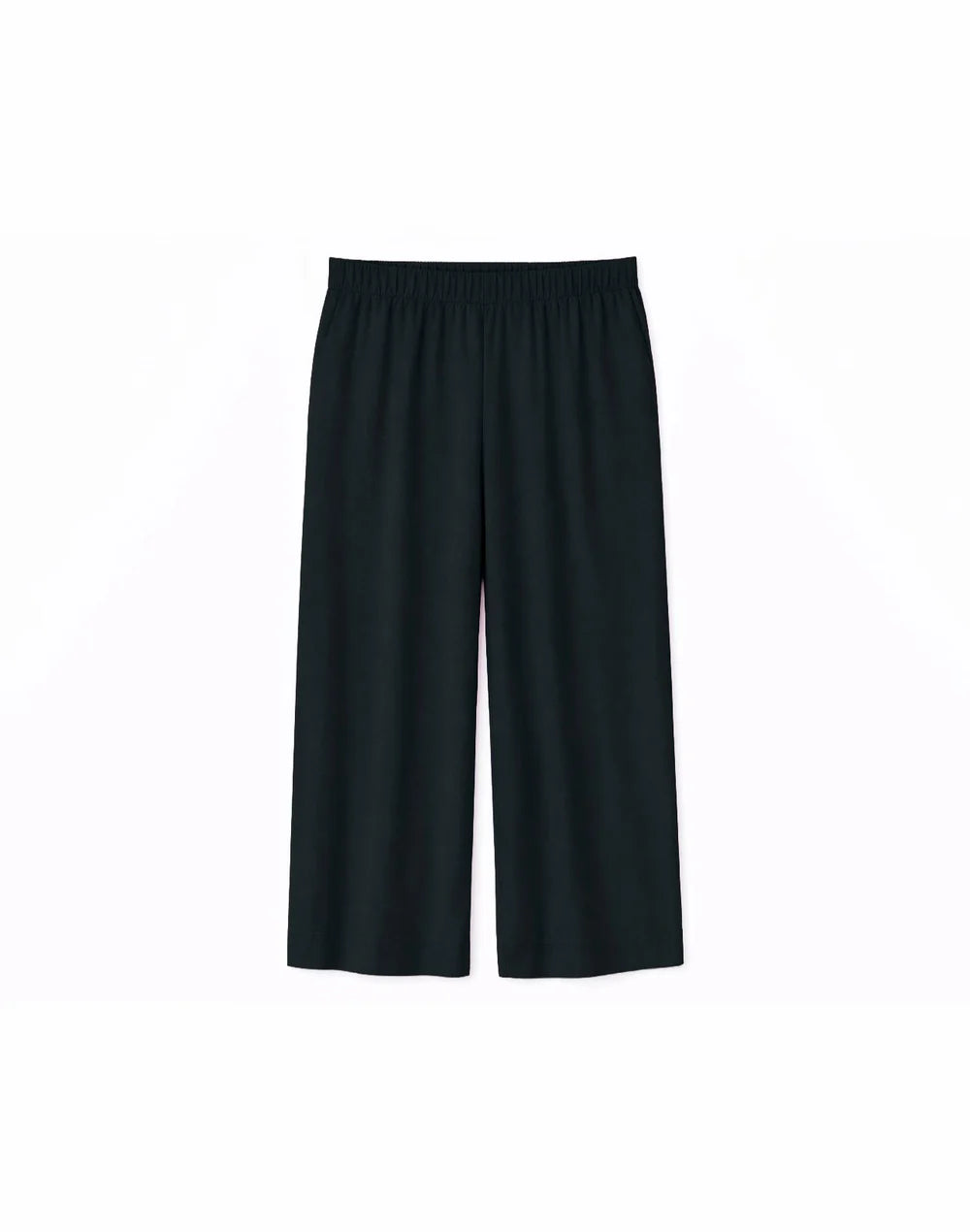 Wide Leg Viscose Pants - Black