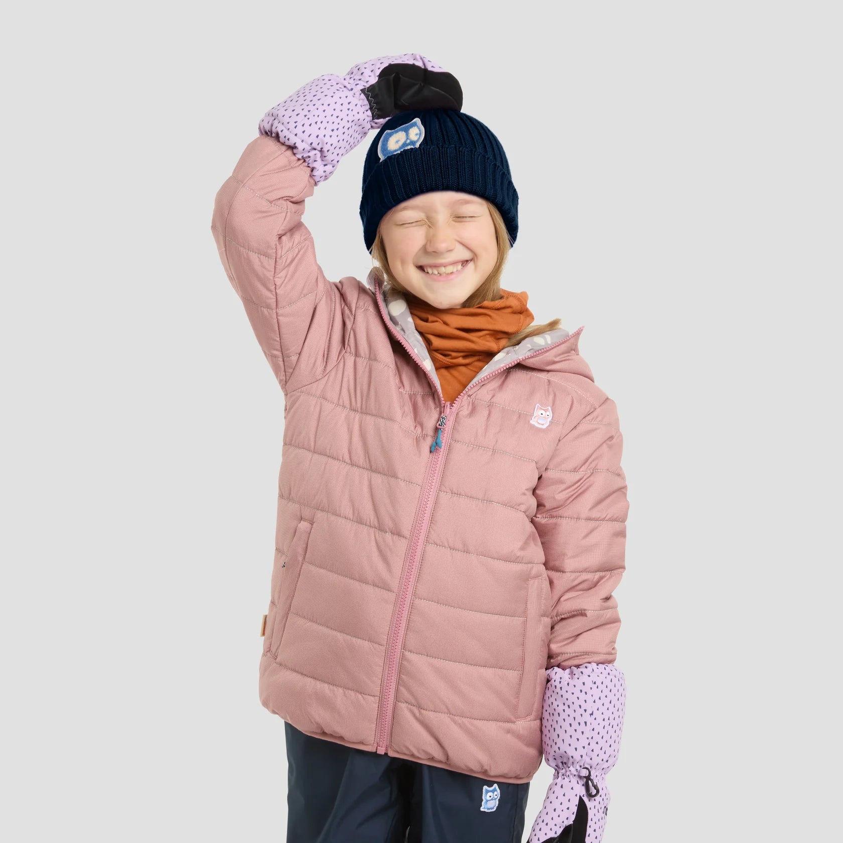Prima Loft Jacke - Rosa/Grau