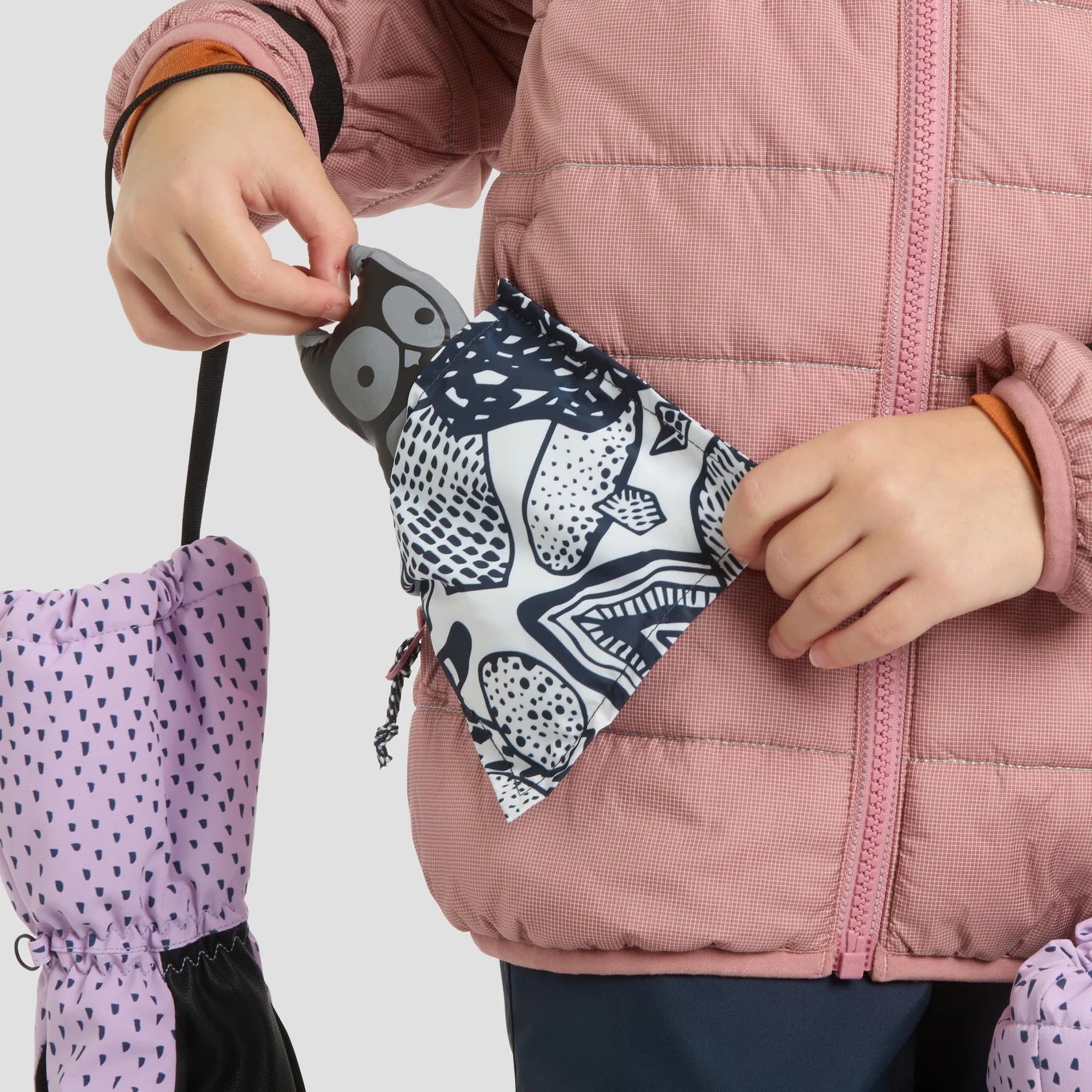 Prima Loft Jacke - Rosa/Grau