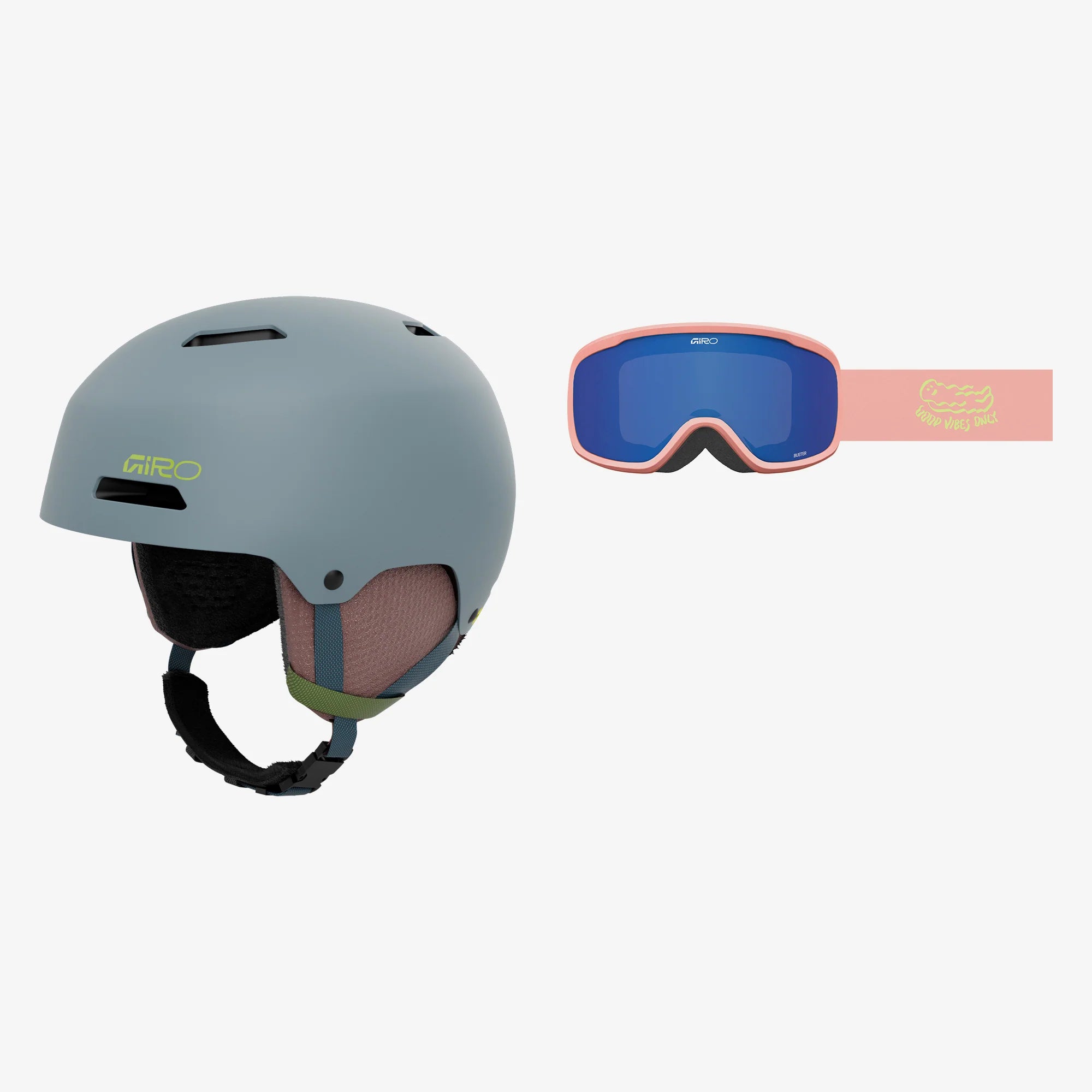 Crüe MIPS Skihelm/Skibrille Combi - Light Blue