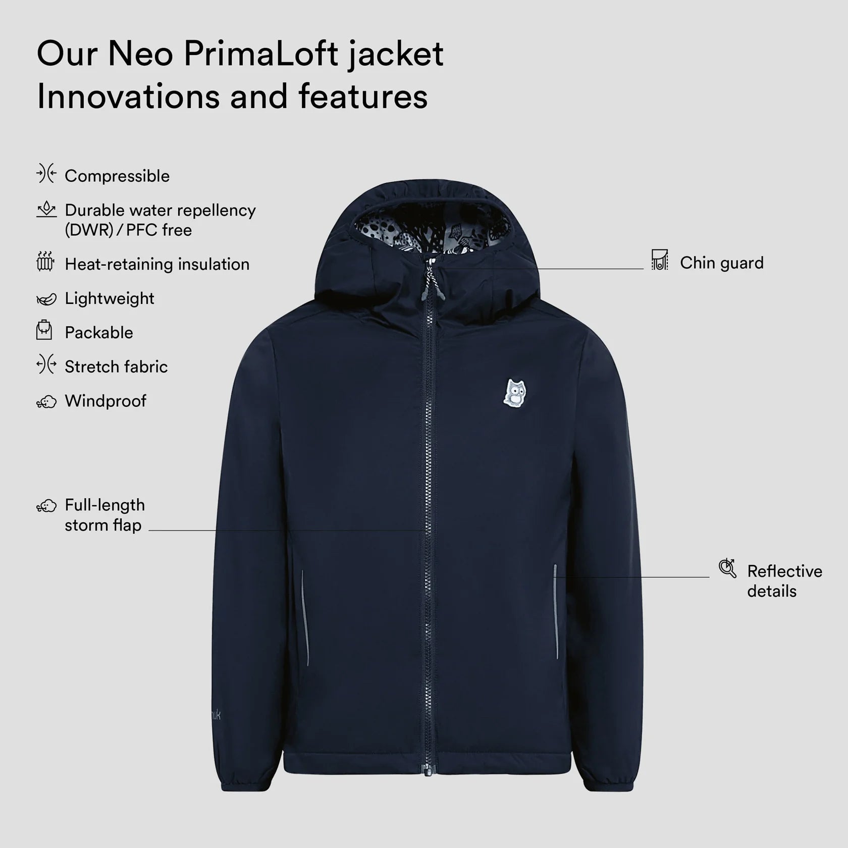 Neo PrimaLoft Jacke - Navy