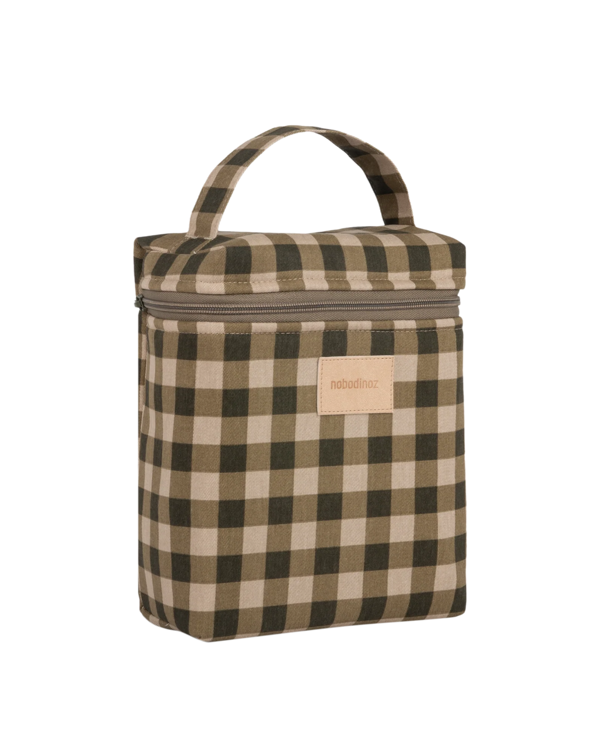 Insulated Lunch Bag - Green Checks