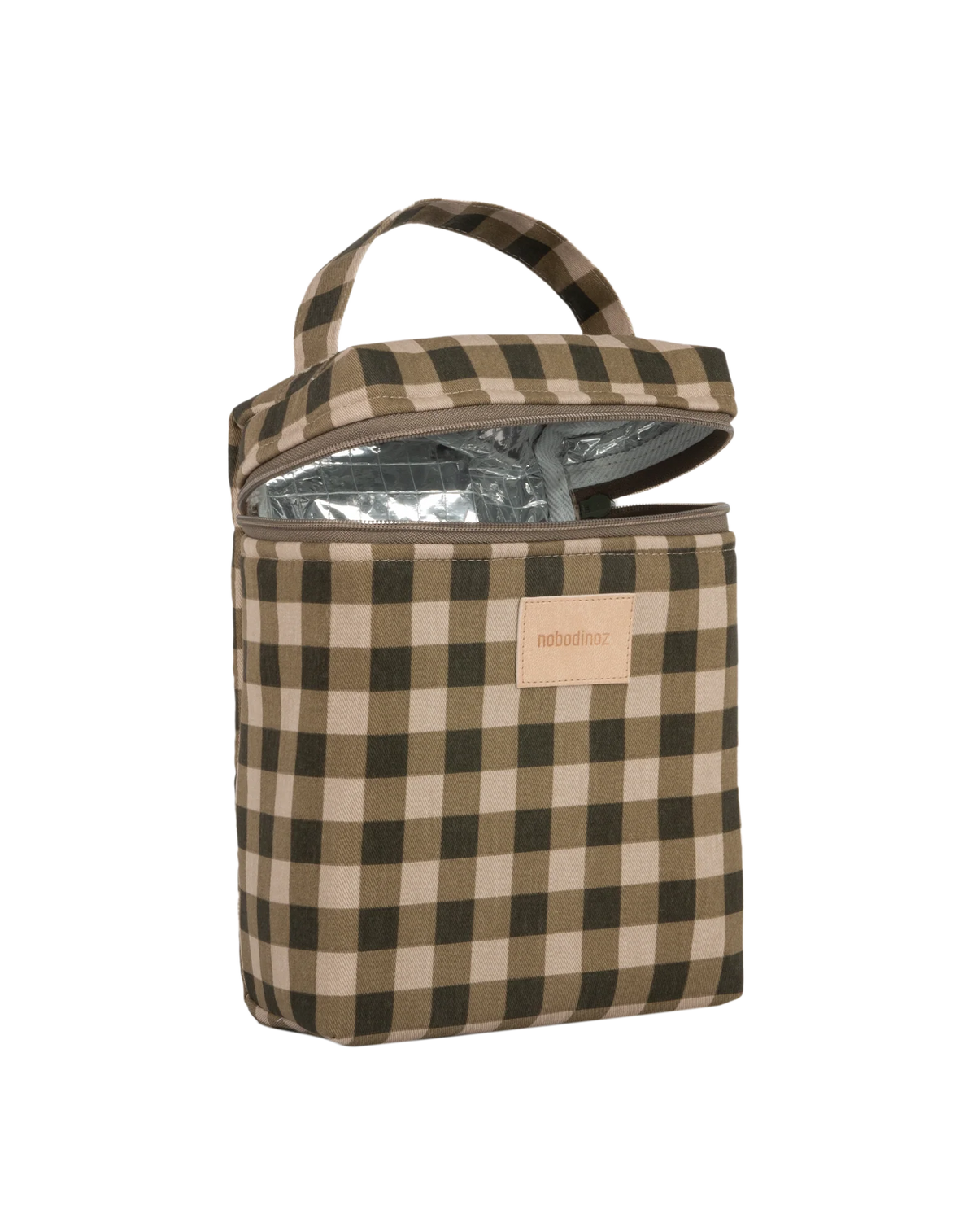 Insulated Lunch Bag - Green Checks