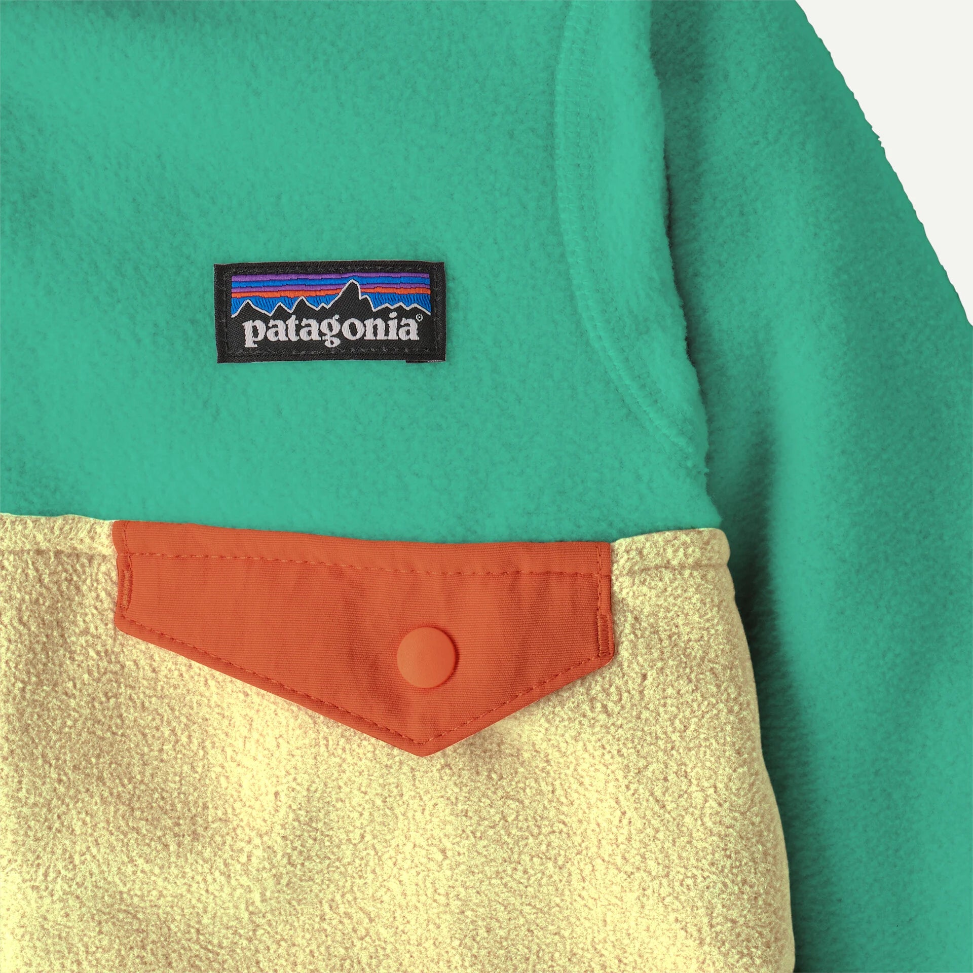Baby Micro D™ Snap-T® Fleece Jacket - Buttercup Yellow/Aqua Stone