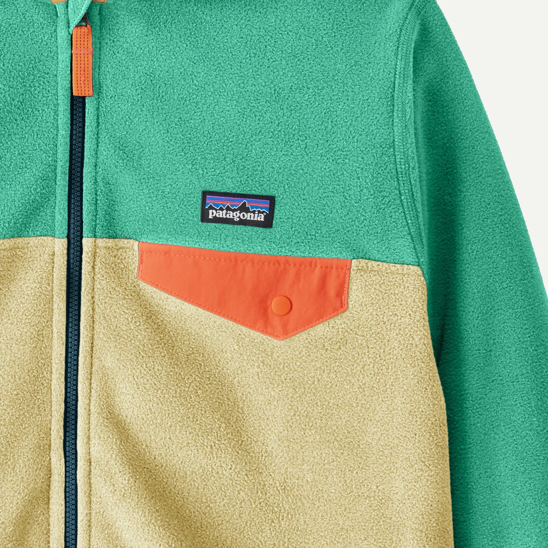 Kids' Micro D™ Snap-T® Fleece Jacket - Buttercup Yellow/Aqua Stone