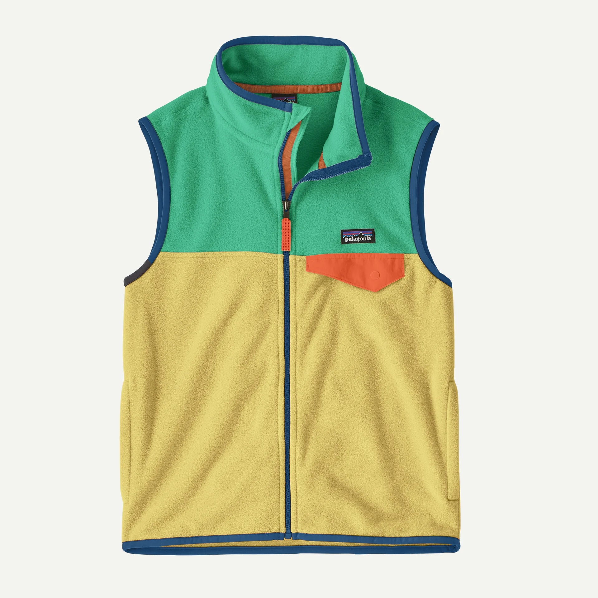 Kids’ Micro D™ Snap-T® Fleece Vest - Limestone Yellow