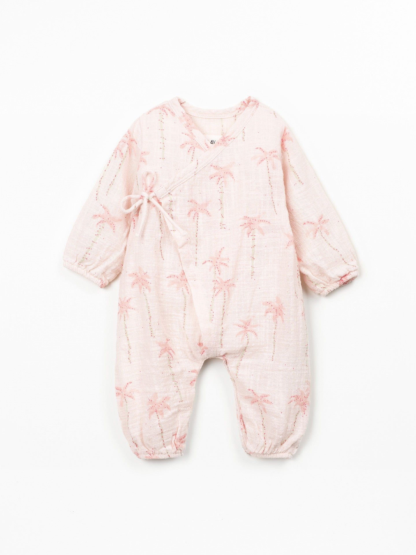 Baby Jumpsuit - Palm Print Rosa