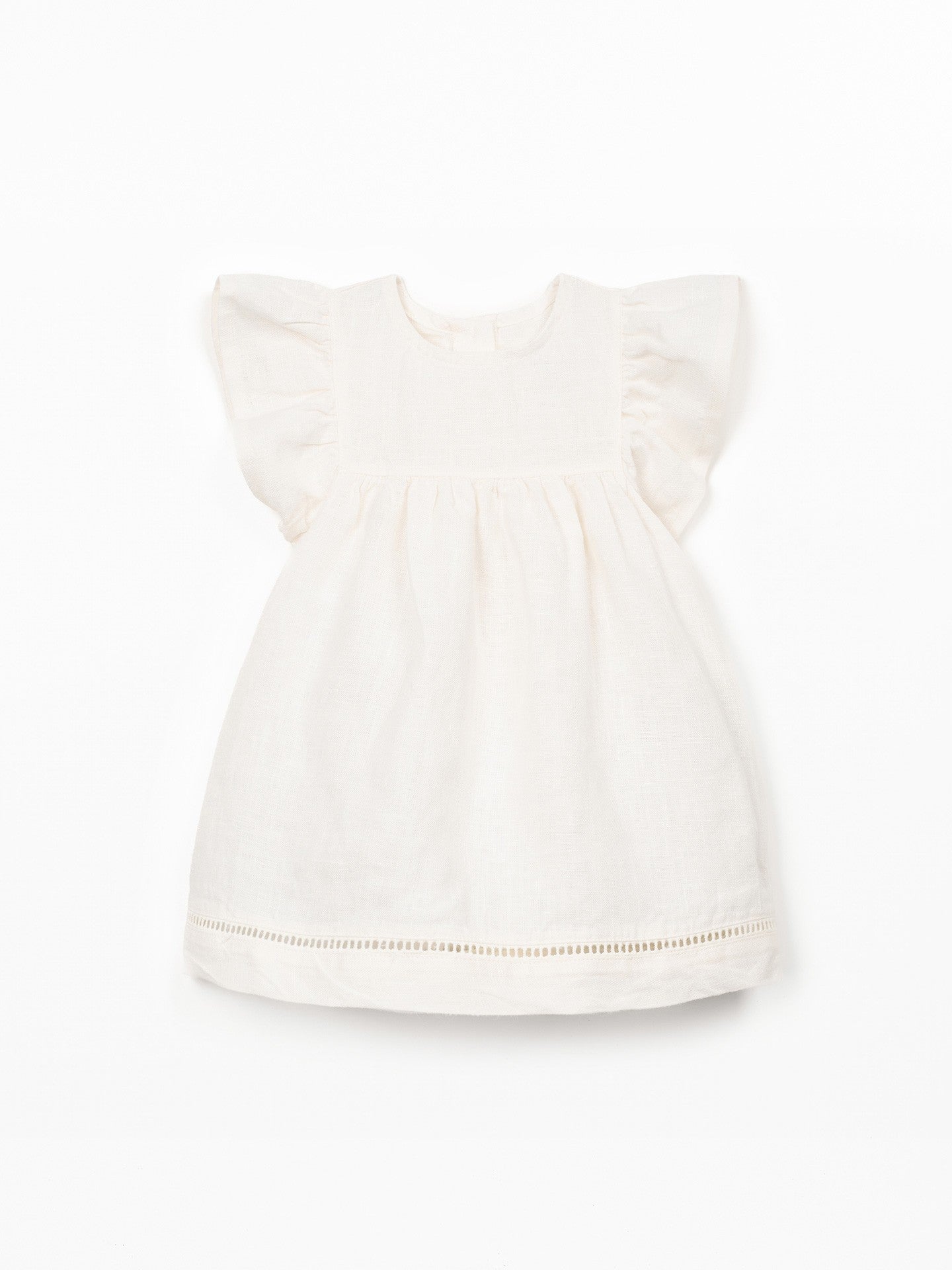 Baby Linen Dress - White