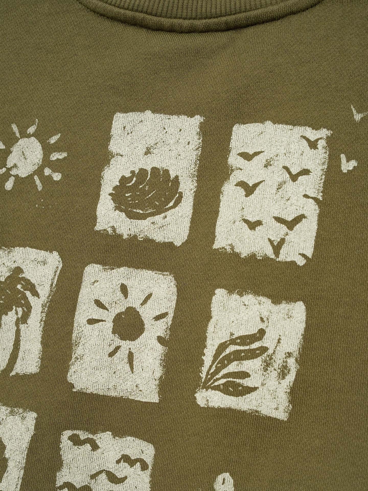 Sweater - Khaki Print