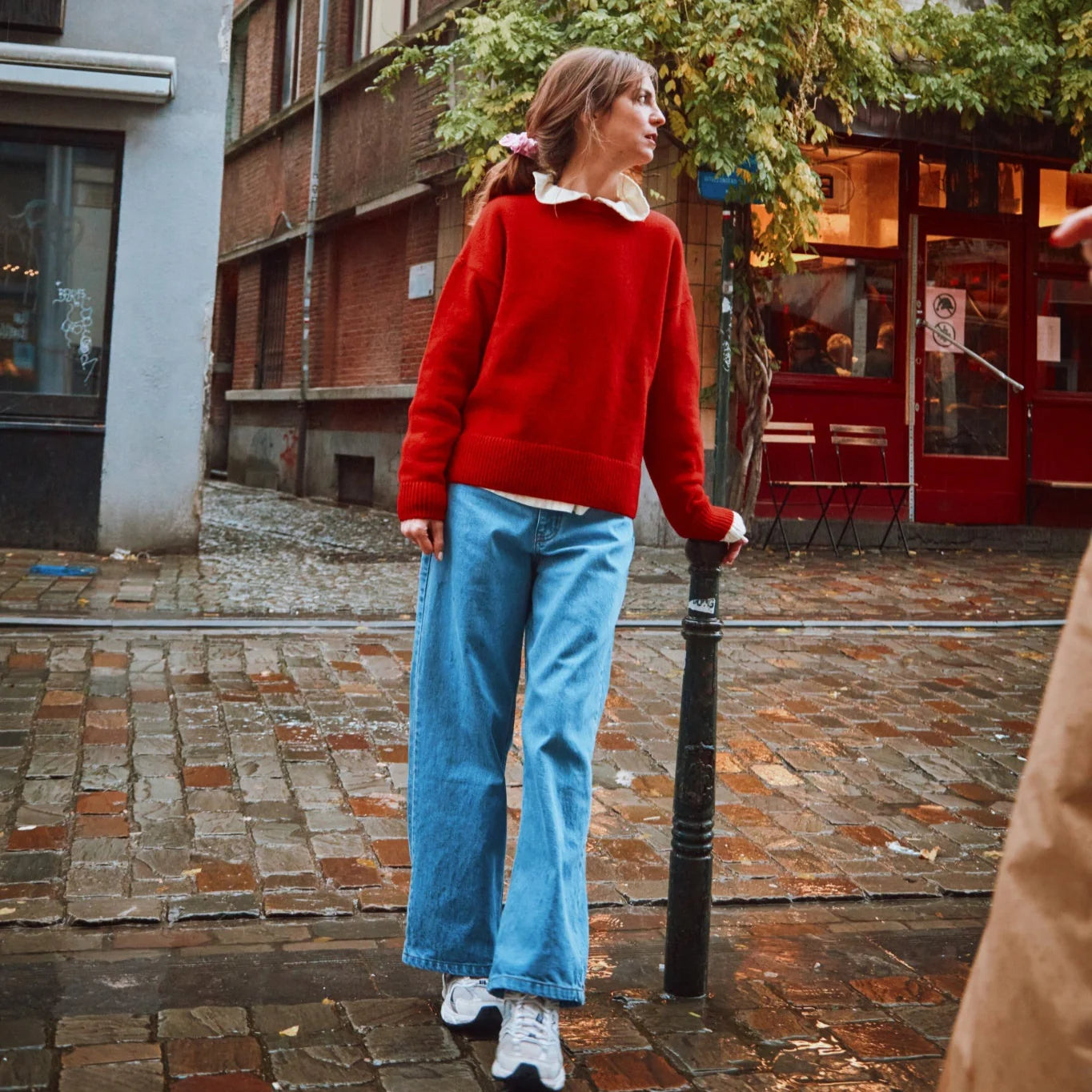 Azalée Wool  Jumper - Red