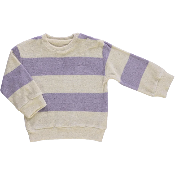 Cassandre Terry Sweatshirt - Lavender Stripe