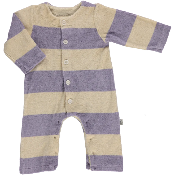 Meleze Terry Jumpsuit - Lavender Stripes