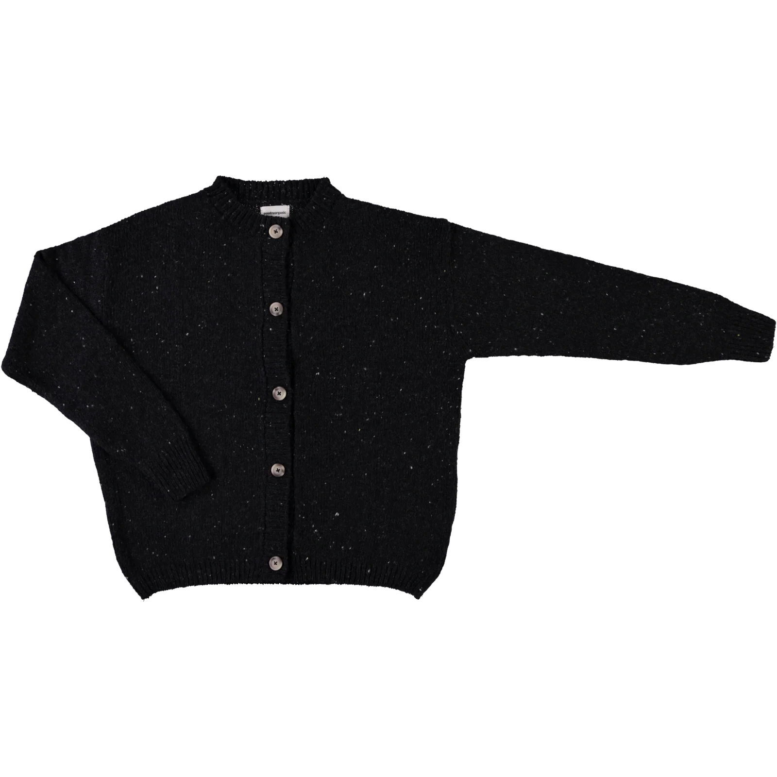 Pétale Wool Cardigan - Speckled Black