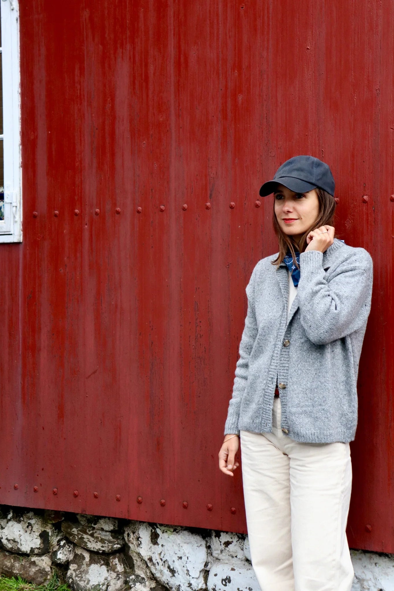 Pétale Wool Cardigan - Speckled Grey