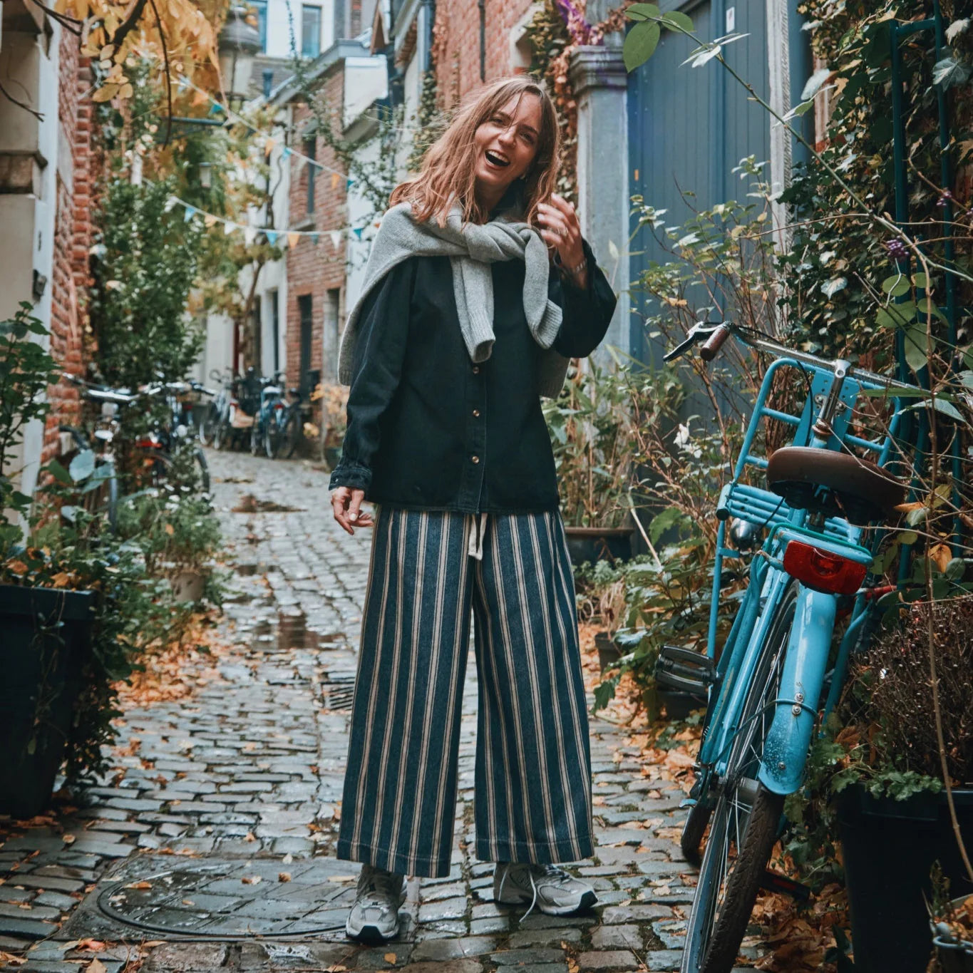 Santal Hosen - Blaue Streifen