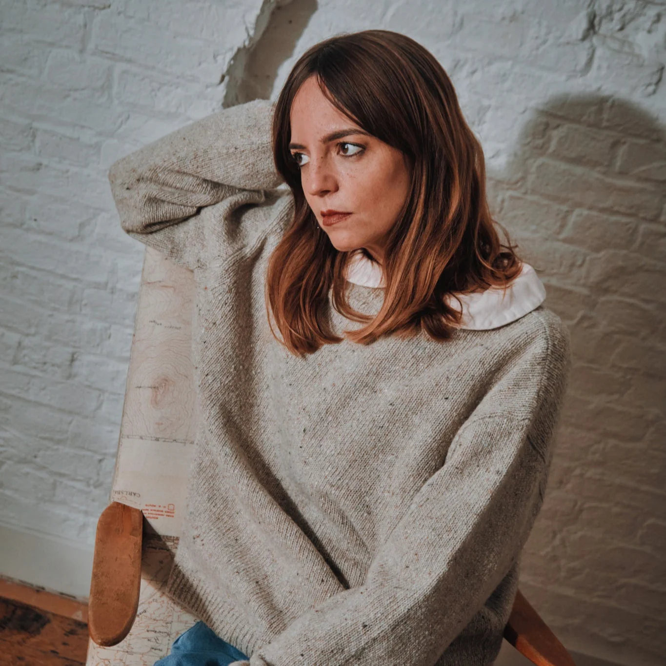 Thé Wool Jumper - Speckled Seashell