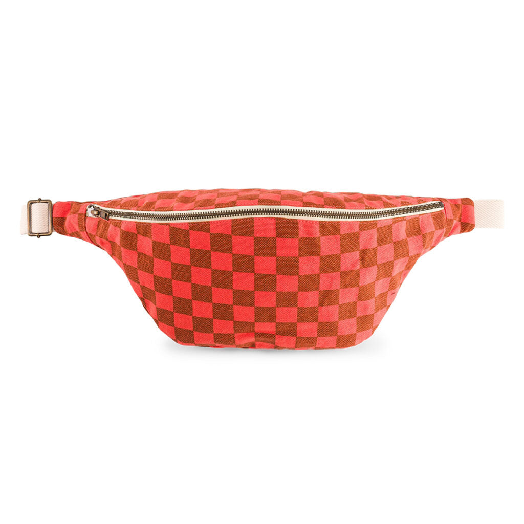 Gürteltasche Banana Check - Coral