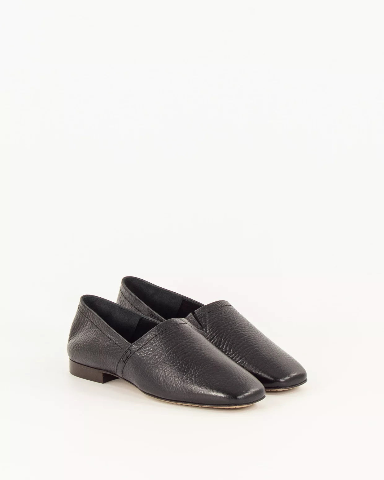 Ceza Slipper - Black Leather