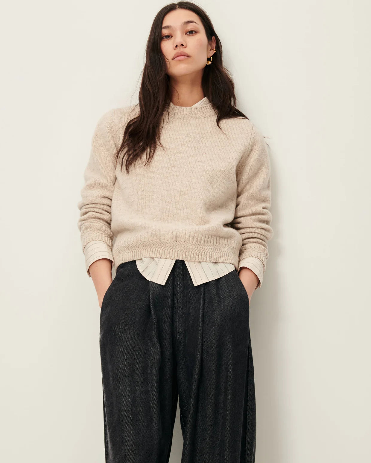 Silty Knit Sweater - Calcaire