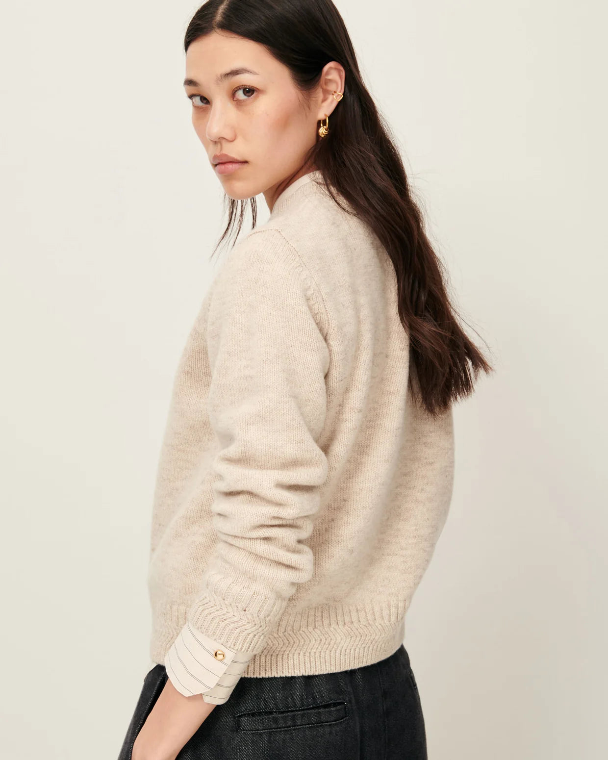 Silty Knit Sweater - Calcaire
