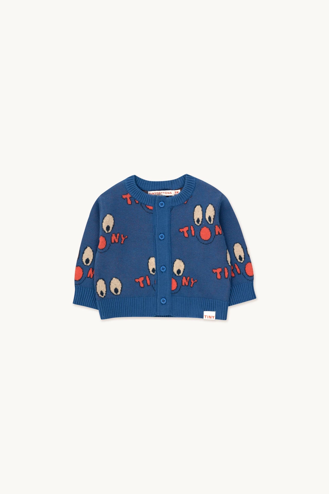 Clowns Baby Cardigan - Azure