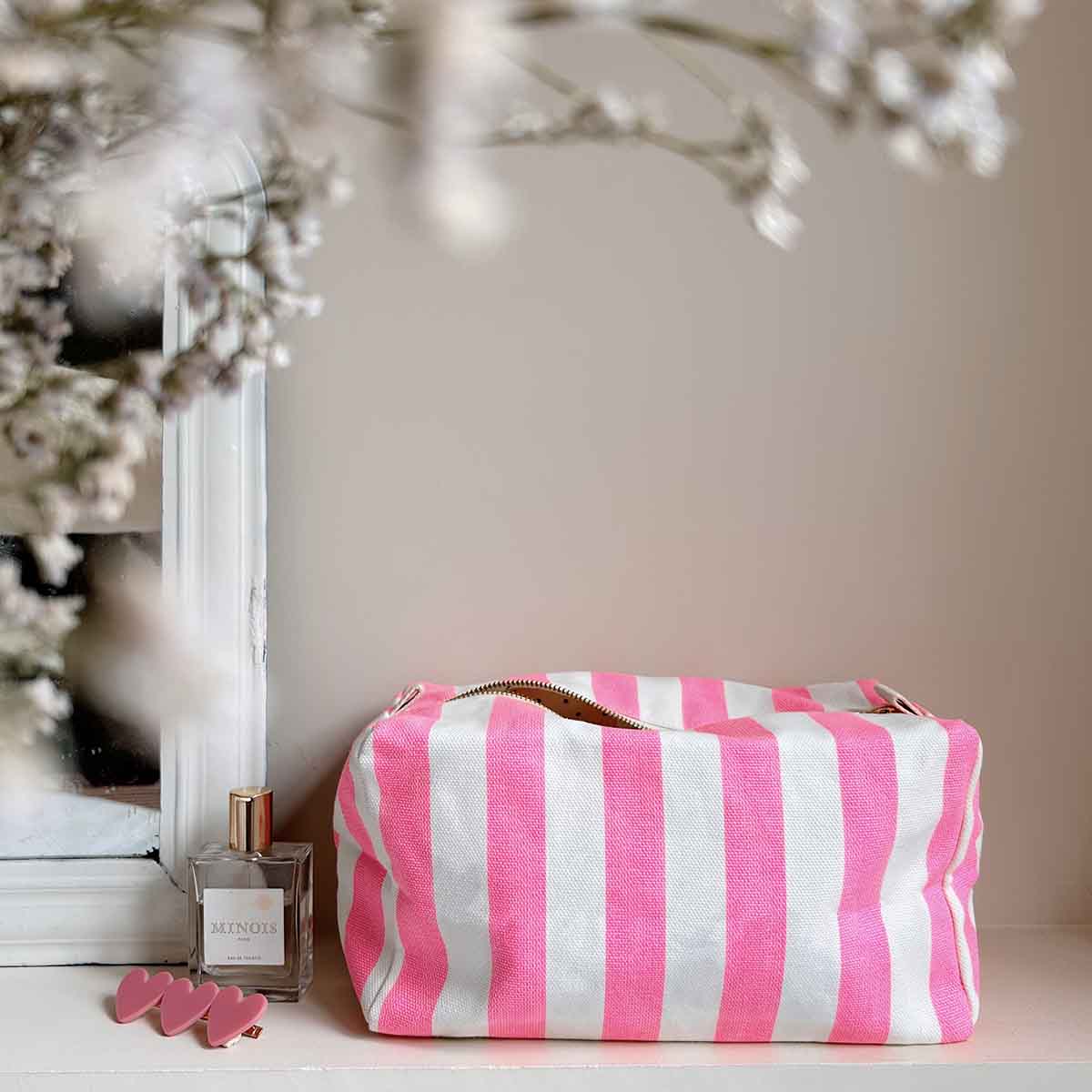Pouch Vic Stripes - Neon Pink