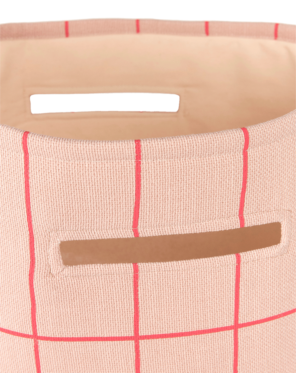 Vibes Large Korb - Pink Red Grid