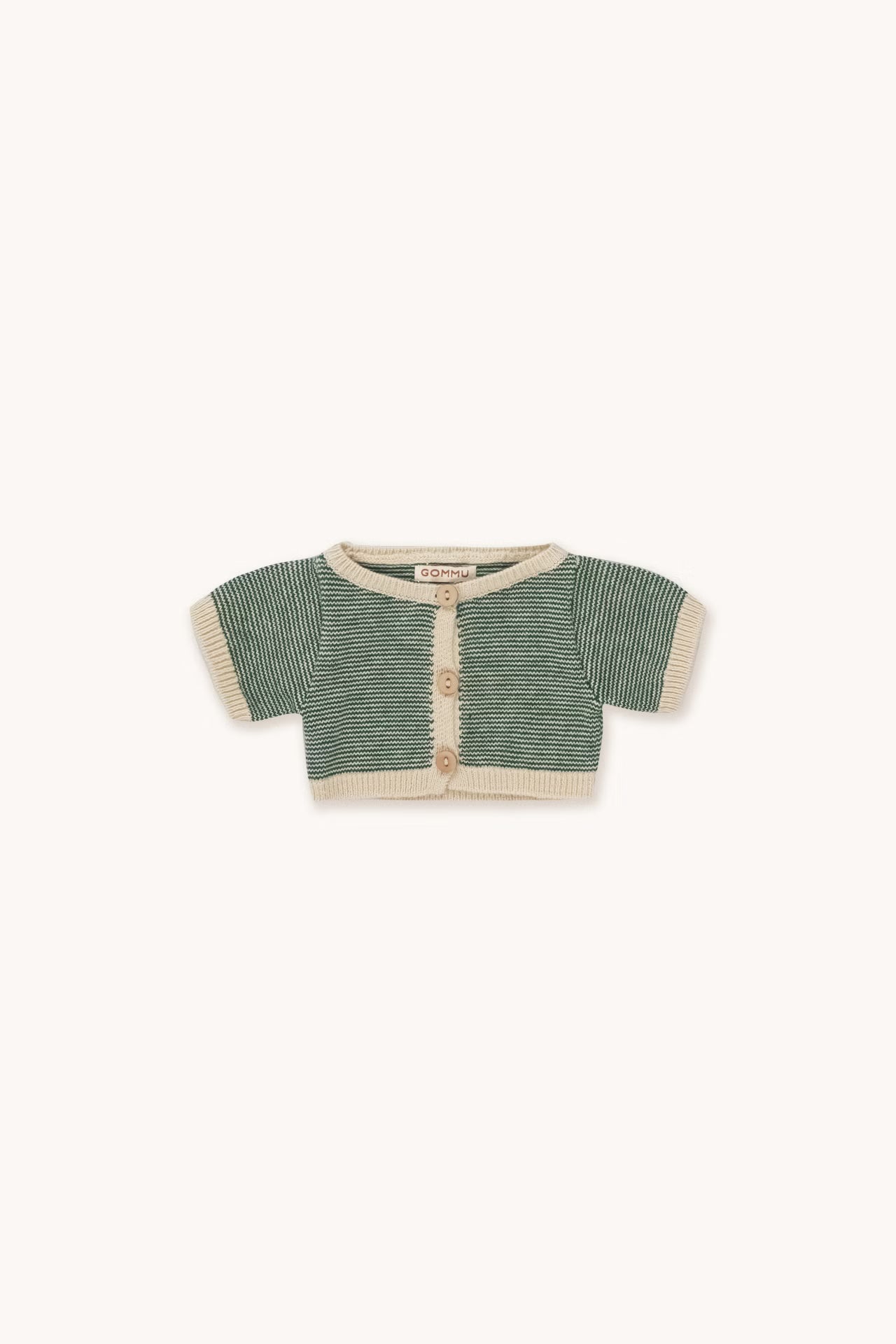 Micro Stripes Cardigan - Soft Green/Sand