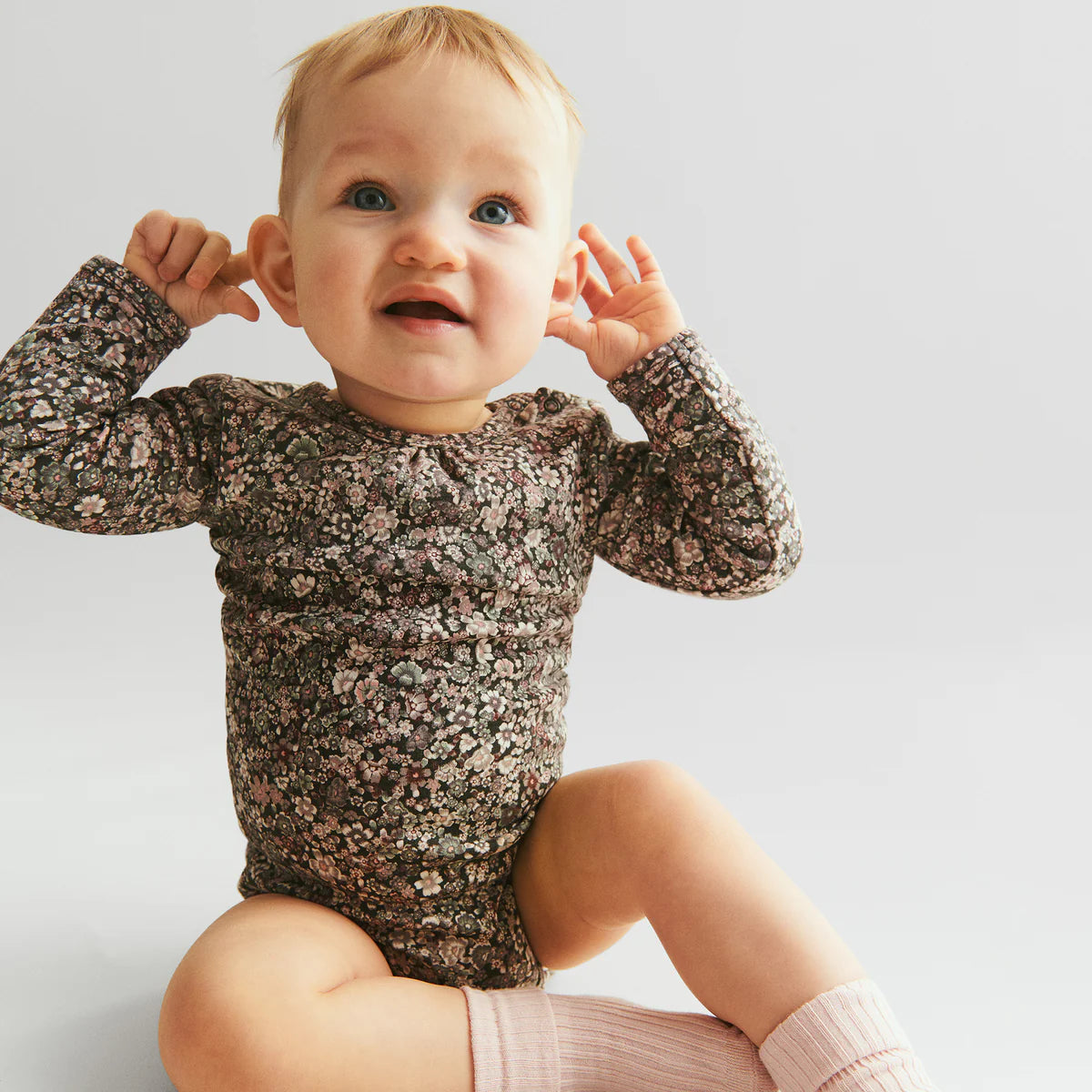 Body L/S Liv - Purple Stone Flowers