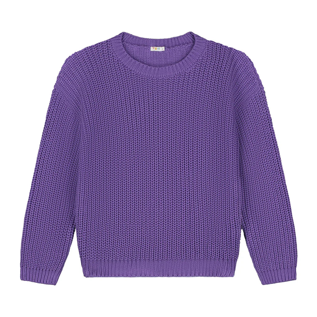 W's Chunky Knit Sweater - Amethyst