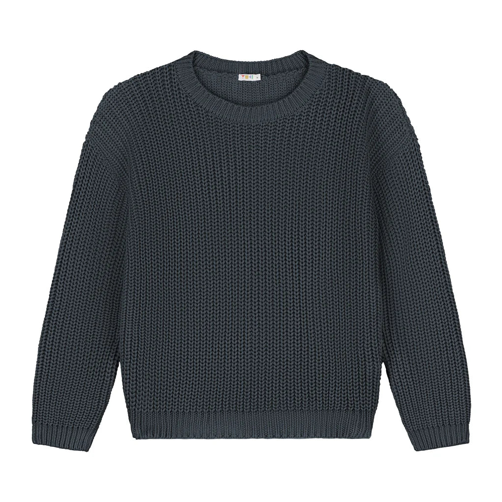 W's Chunky Knit Sweater - Charcoal