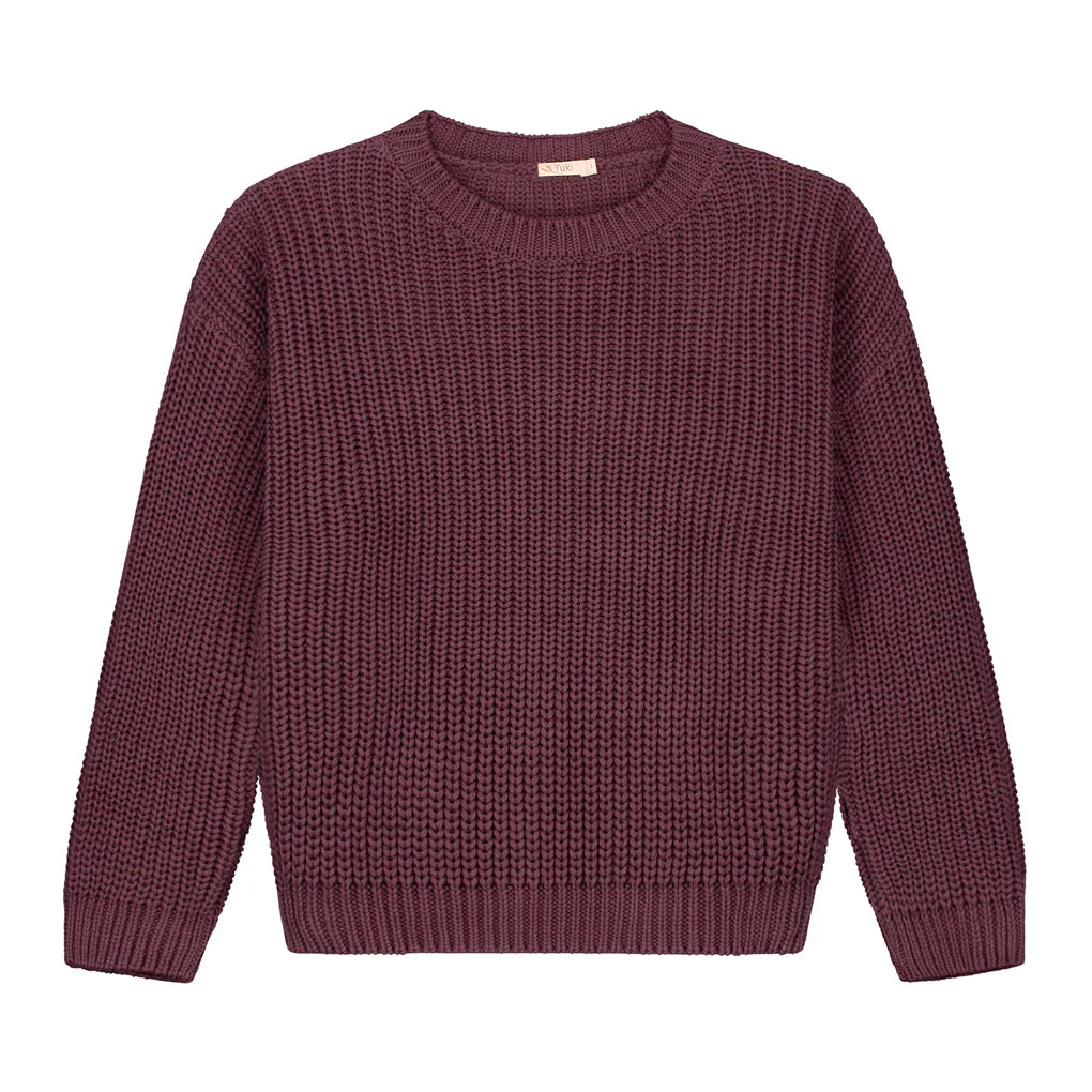 W's Chunky Knit Sweater - Fig