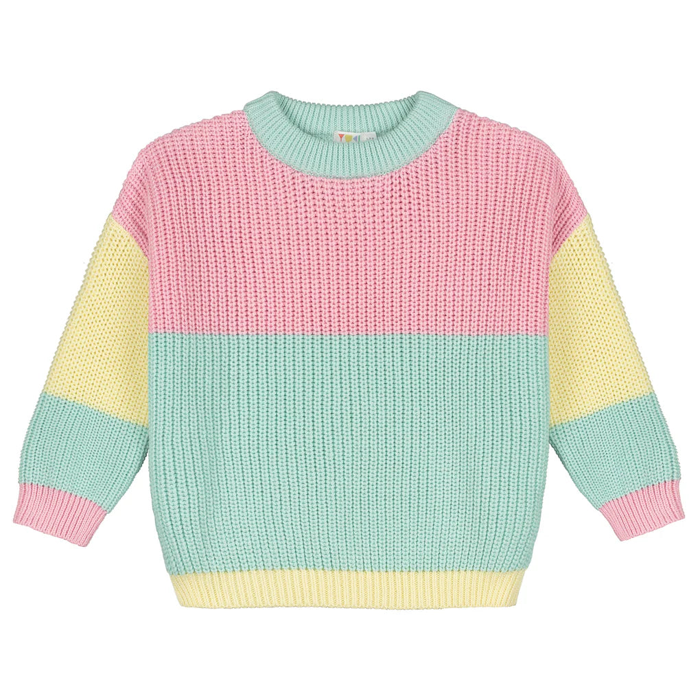 Color Block Sweater - Sticky Candy