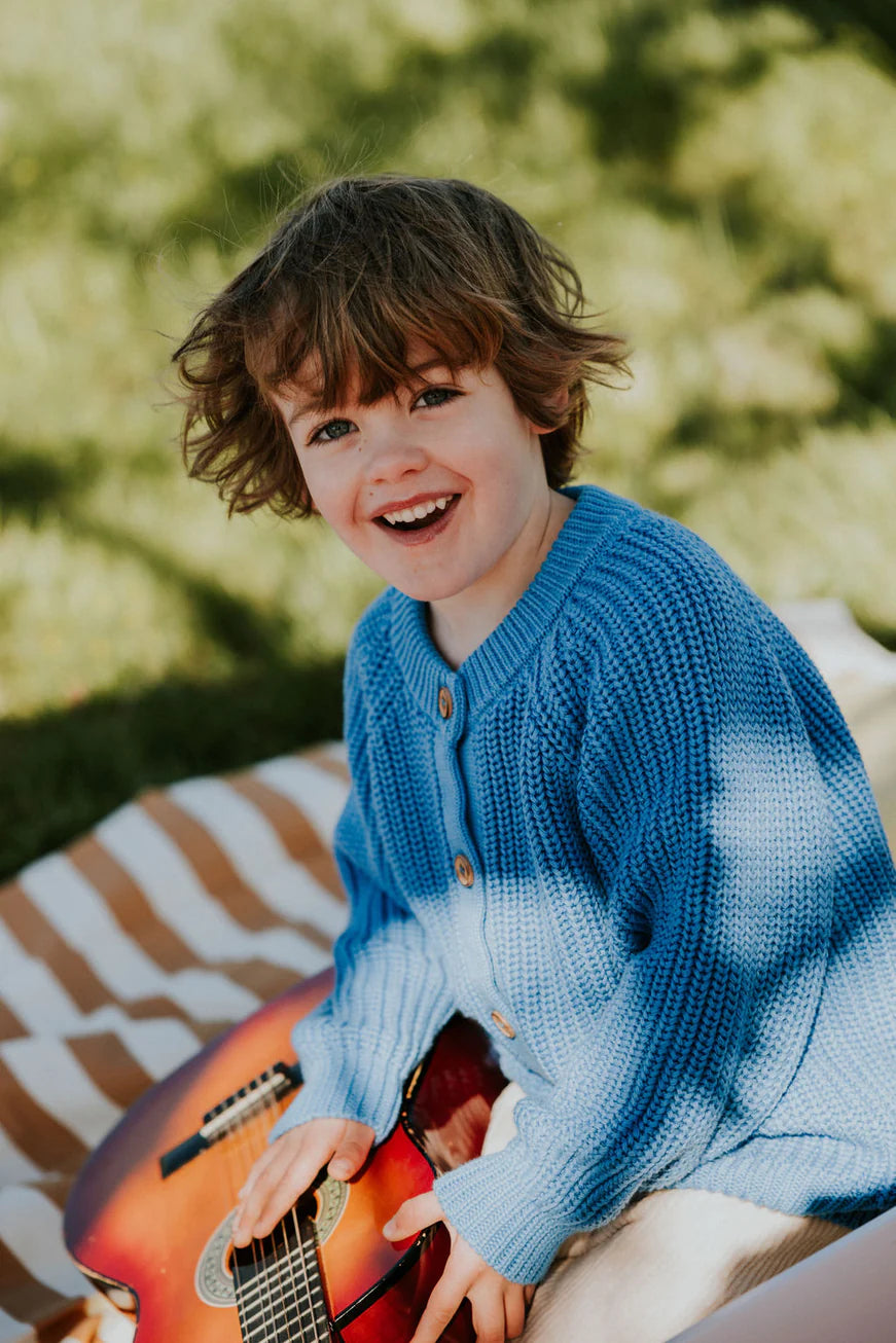 Raglan Cardigan - Azure