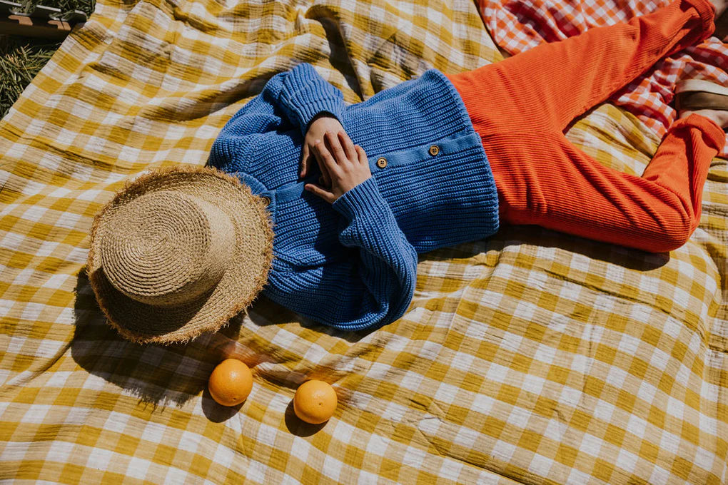 Raglan Cardigan - Azure