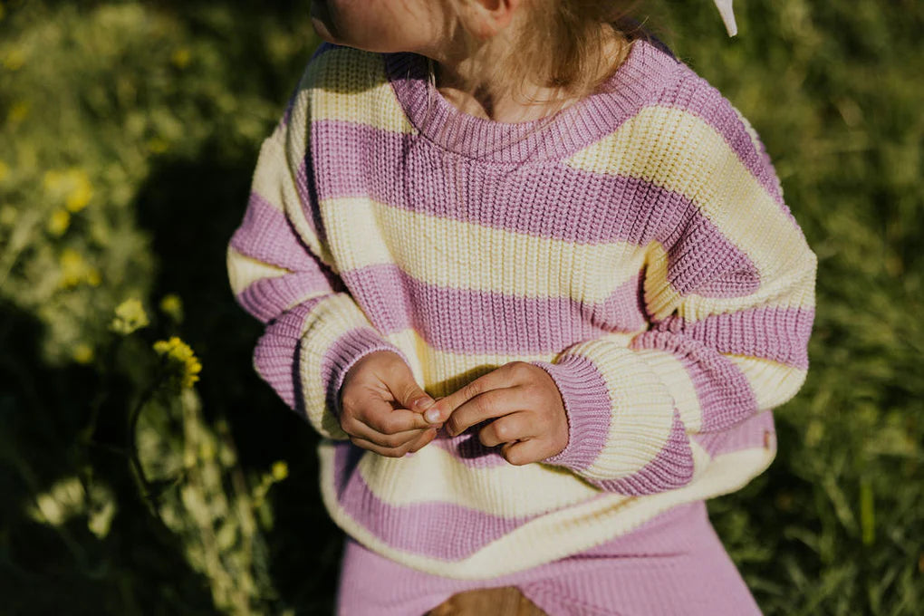 Stripes Knit Sweater - Ice Cream