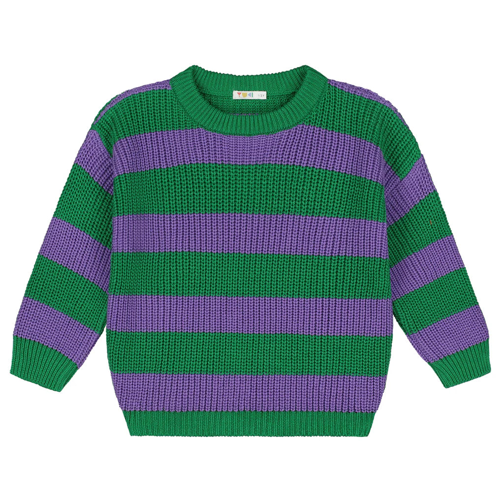 Stripes Knitted Sweater - Iris