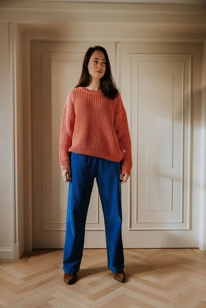 W's Trousers Beau Corduroy - Cobalt