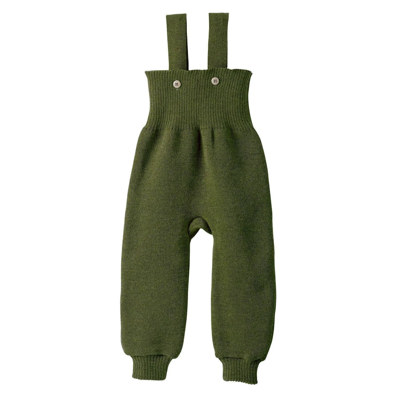Strick-Trägerhose - Oliv