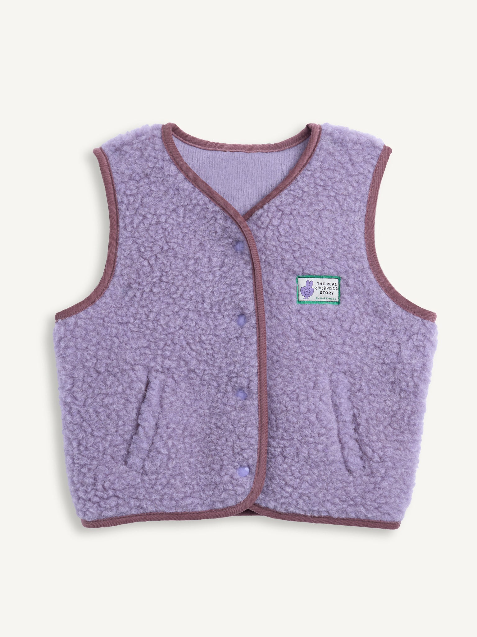 Merino Weste Kids - Lilac Cloud